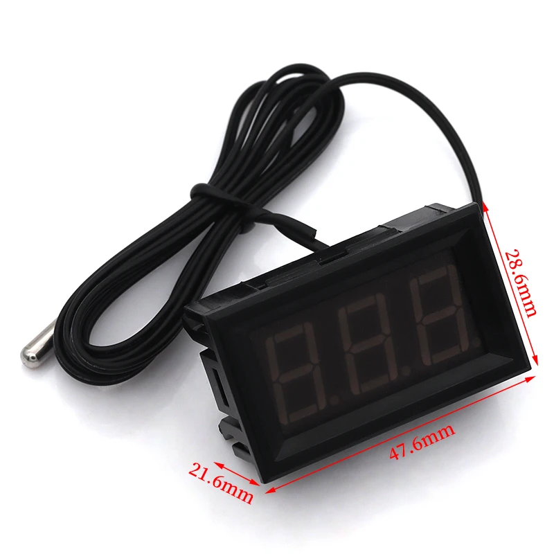 Digital Thermometer 0.56 inch Temperature Sensor Module Meter Detector With Sensors Probe DC 5-12V 0.56