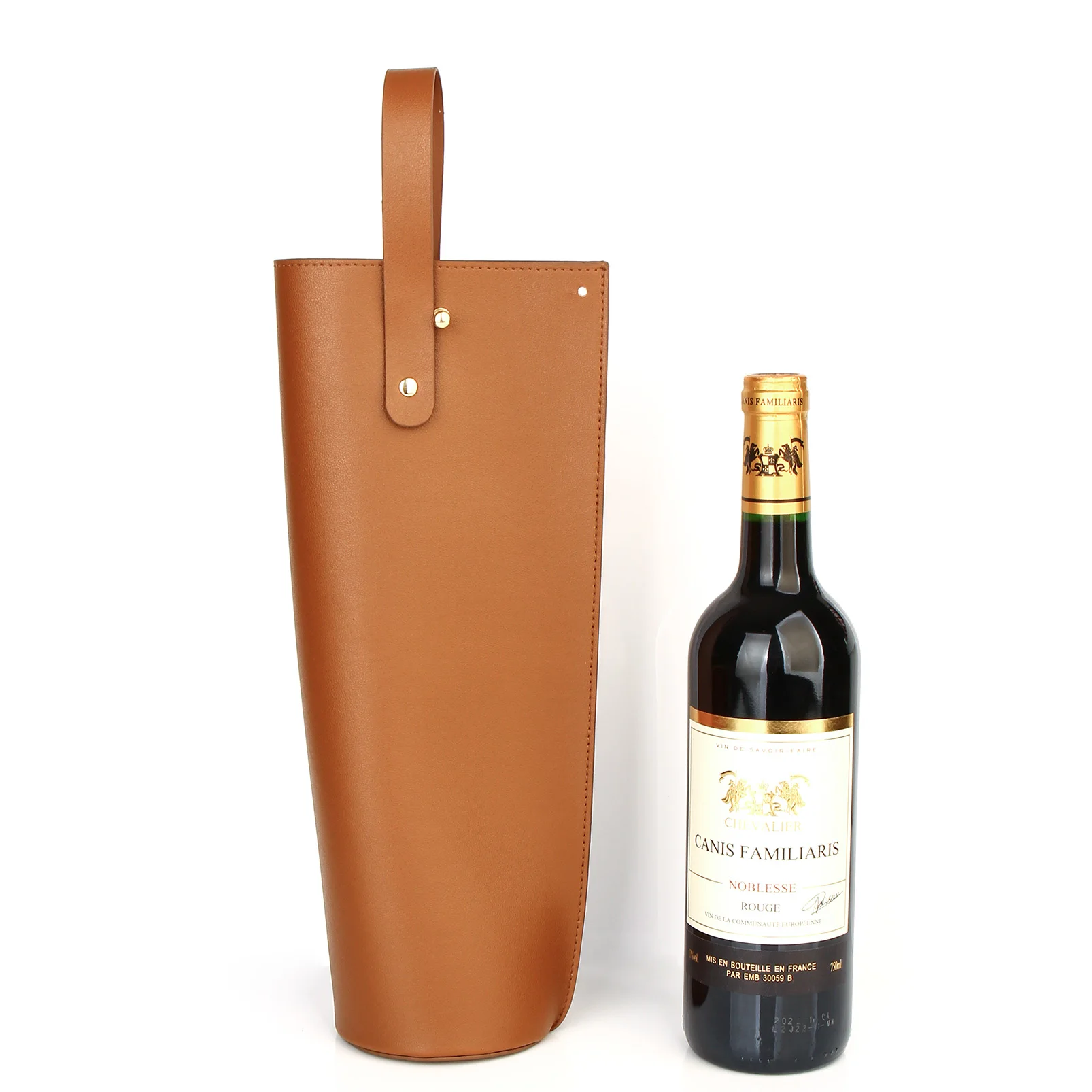 Reusable PVC Leather Wine Tote Bag, Double-Layered Wine Carrier with Handle, Luxury Gif... - SKU LWTB2216 - UGI Packaging