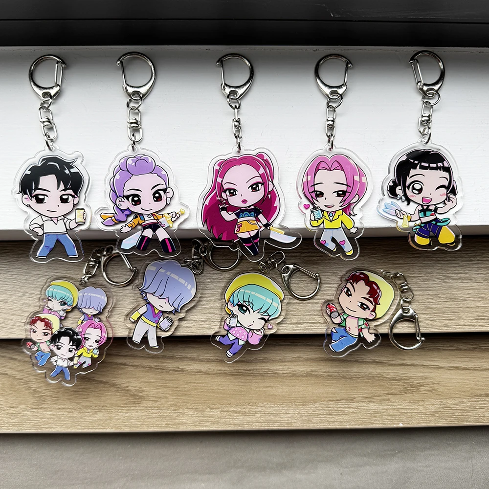 Funatics Keychain 9pcs Kpop Demon Hunter Acrylic Keychain Set Rumi Zoey Mira Jinu Baby ...