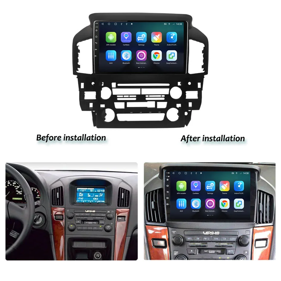 Smart Stereo Android Auto 360 Camera Radio For Lexus RX300 XU10 1997 - 2003 GPS Multimedia Navigation  Head Unit