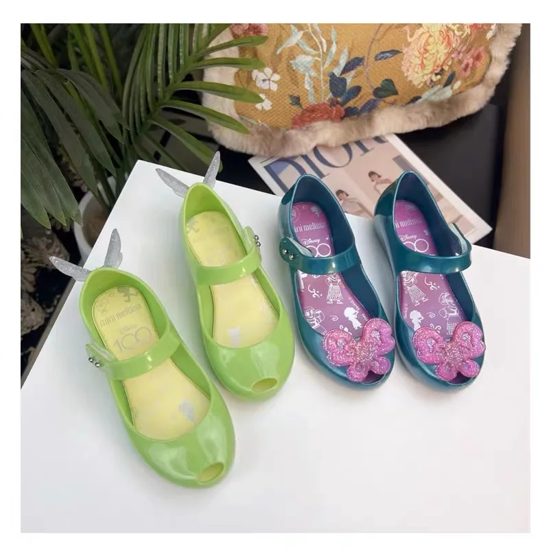 Mini Melissa Brazil Children's Shoes Summer 2024 New Girls' Bow Camellia Jelly Sandals Baby Kids Princess Jelly Beach Shoes Todd 5