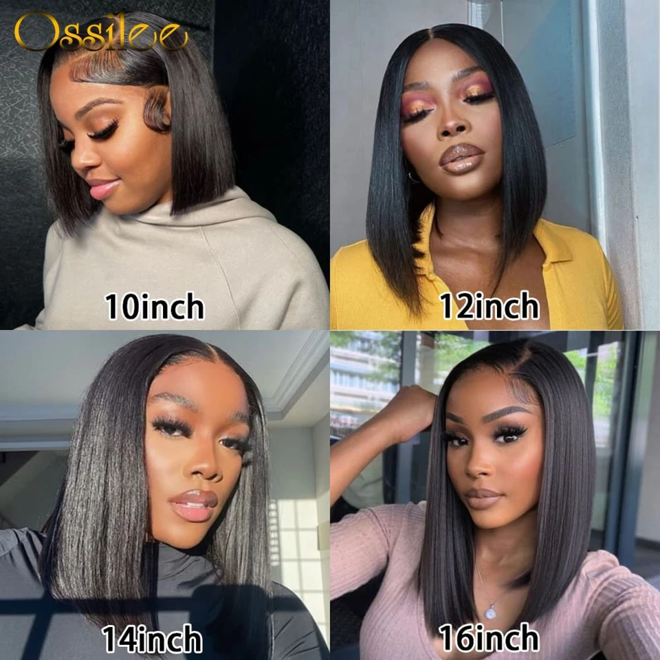 Bob Wig Lace Front Human Hair Wigs Short Brazilian Bob Frontal Straight Pixie Cut
