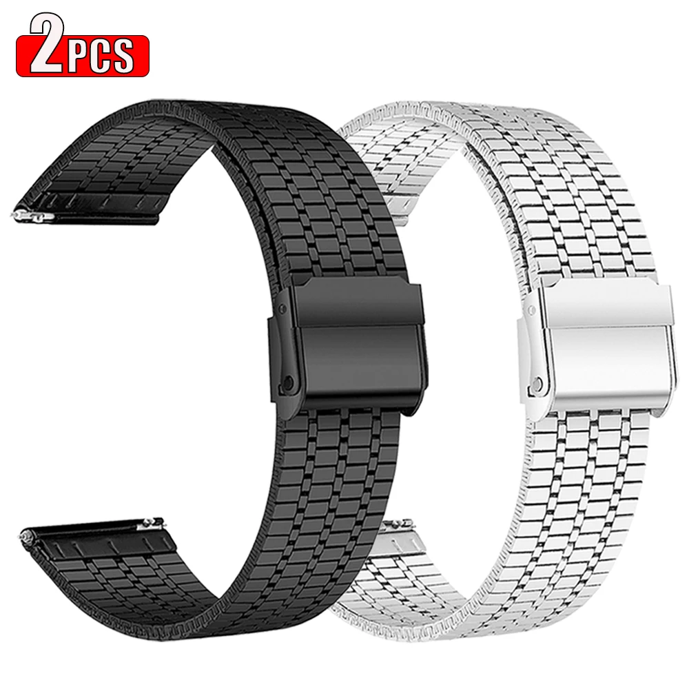 Universal Metal Watchband - Quick Release Strap, 20mm & 22mm