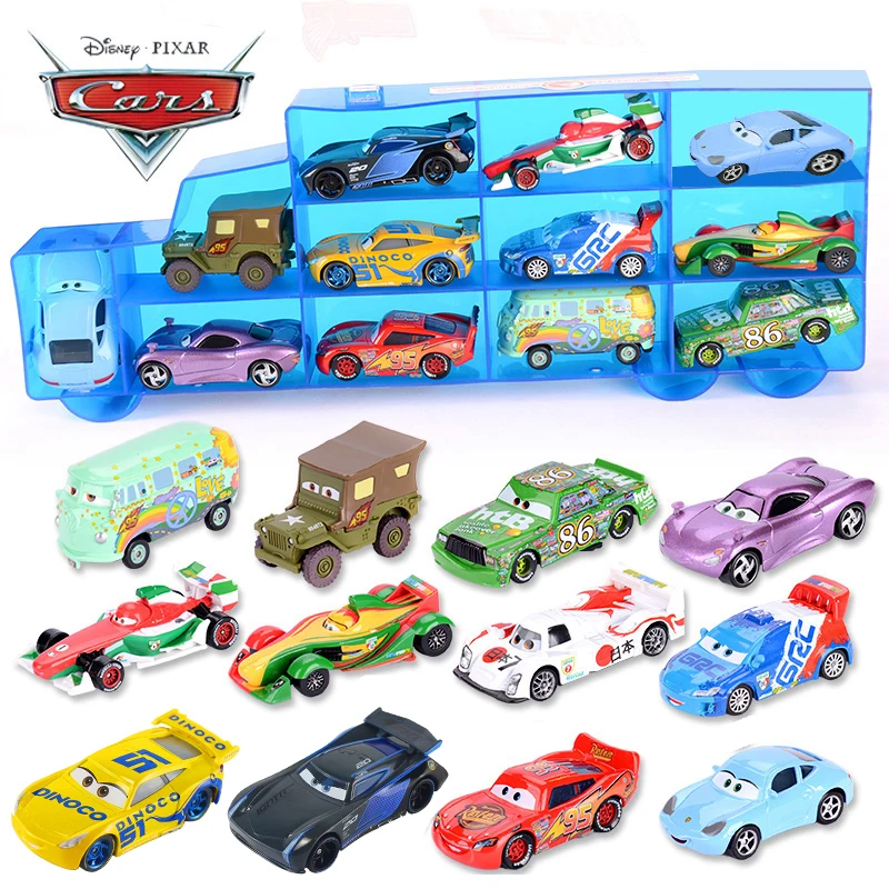 1:55 Disney Pixar Cars 3 2 Metal Diecast Car Toy Lightning Mcqueen Jackson Storm Fritter Miss For Kids Boy Birthday Toy Car Gift