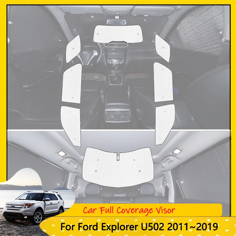 

Светоотражающие солнцезащитные козырьки на лобовое стекло для Ford Explorer Classic U502 2011 ~ 2019