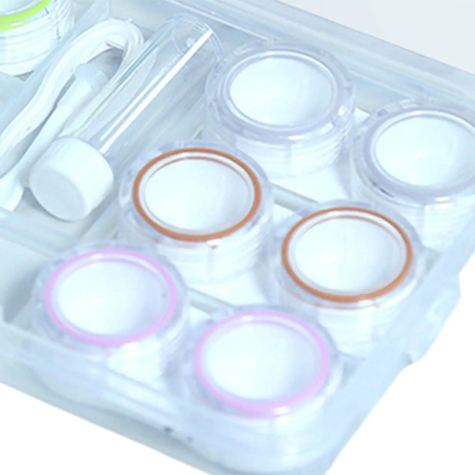 2-4pack Travel 6 Pairs Contact Lens Case Set Keeping Contact Lens Clean and