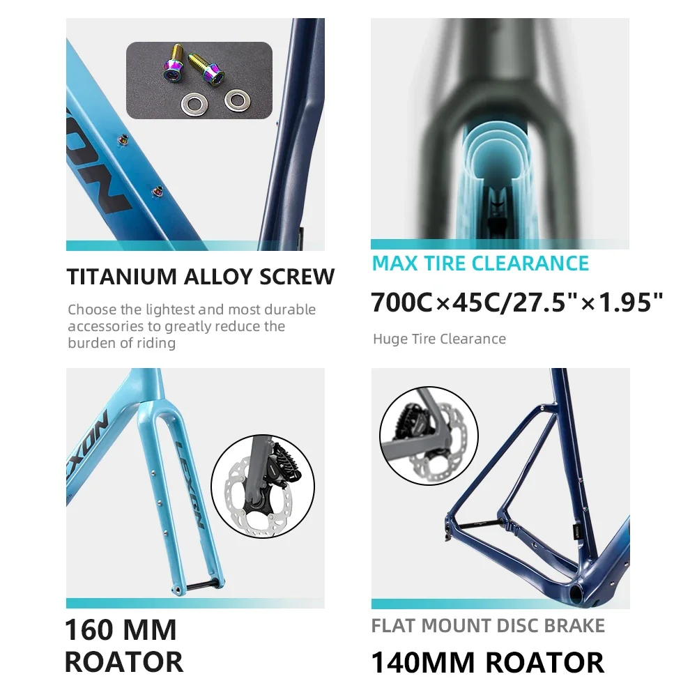 LEXON GFE Carbon Gravel Frame Ultralight 700C Disc - Image 3