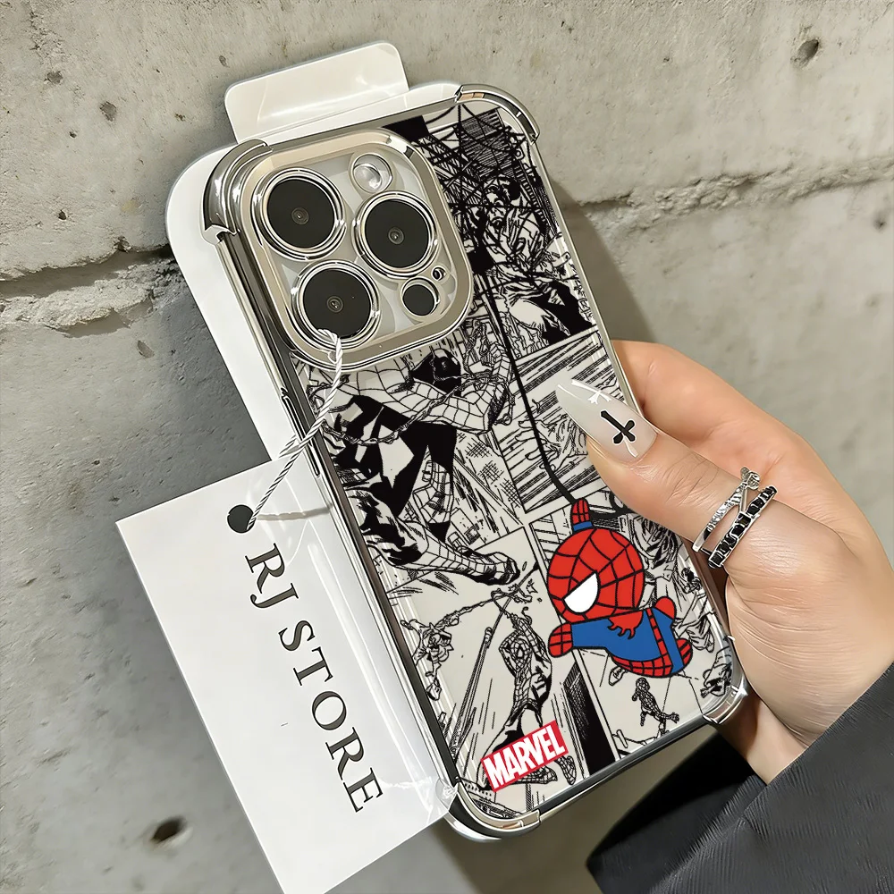 Cool Fashion Spidermans Phone Case For iPhone 17 17e 16e 16 15 14 13 12 11 Pro Max X XR XSMax 7 8 Mini Air Plus AntiFall Airabag