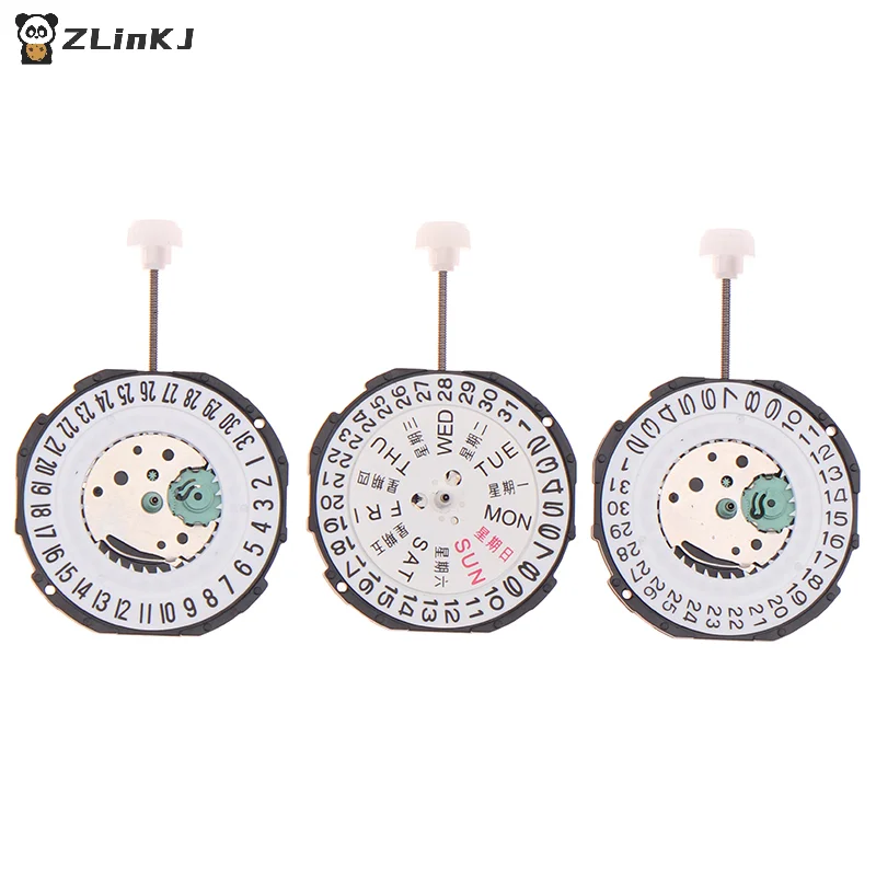 ▶ 1Pcs 중국 Sunon Sl28 Sl28-6 쿼츠 무브먼트 교체용 3핸즈 캘린더 ..