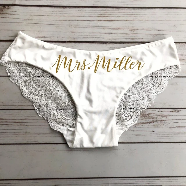 Personalized Wedding Underwear  Bride Underwear Personalized - Lace Panties  Mrs. - Aliexpress