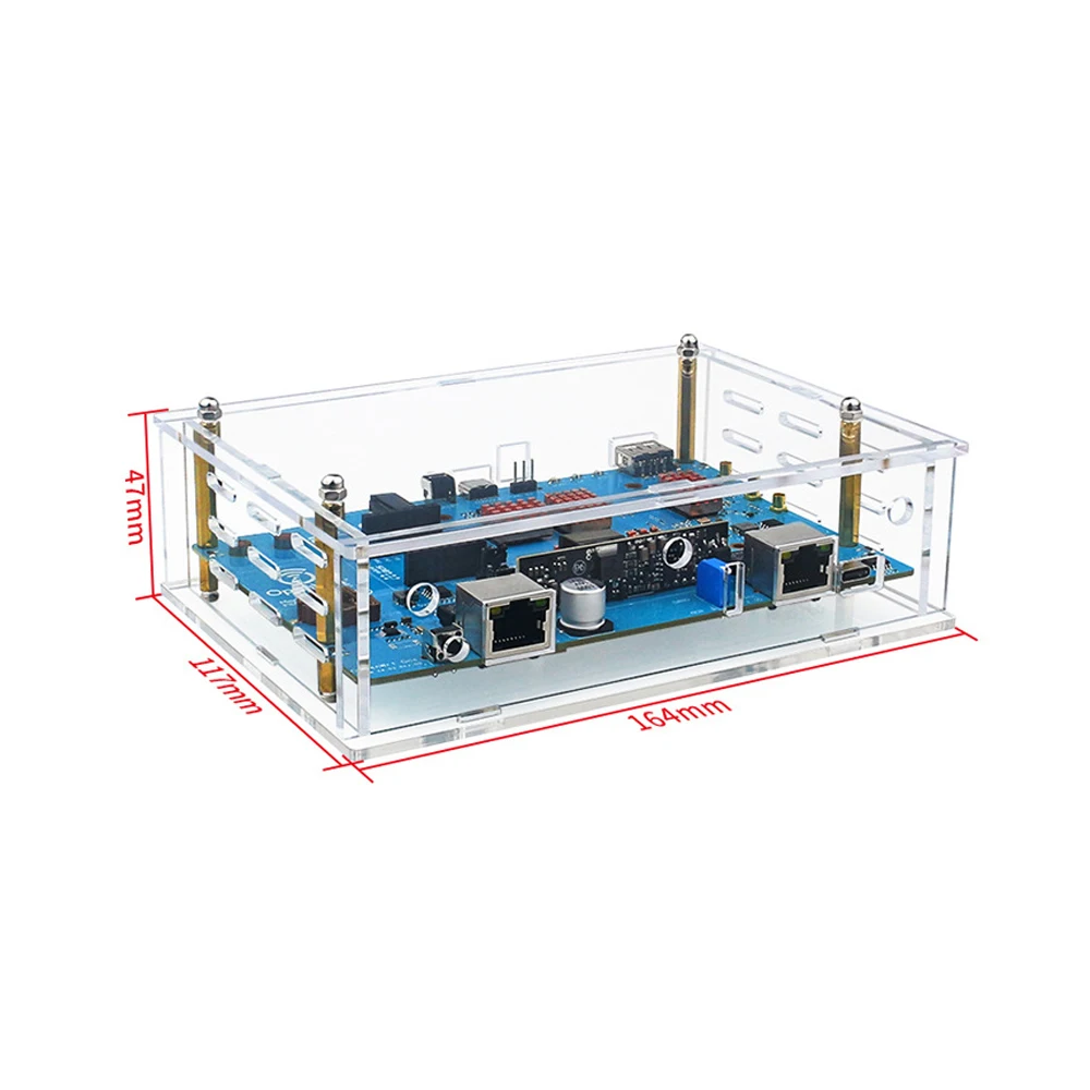 for BananaPi OpenWrtOne Protective Case Clear Acrylic DIY Transparent Shell Cover Improves the Heat Dissipation
