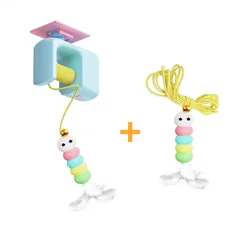 Interactive Electric Hanging Cat Toy with Automatic Ball (2 rope blue)