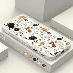 Rolling Cat Silicone Phone Case, Scratch - Resistant Shockproof Protector - MOTO E22S (White)
