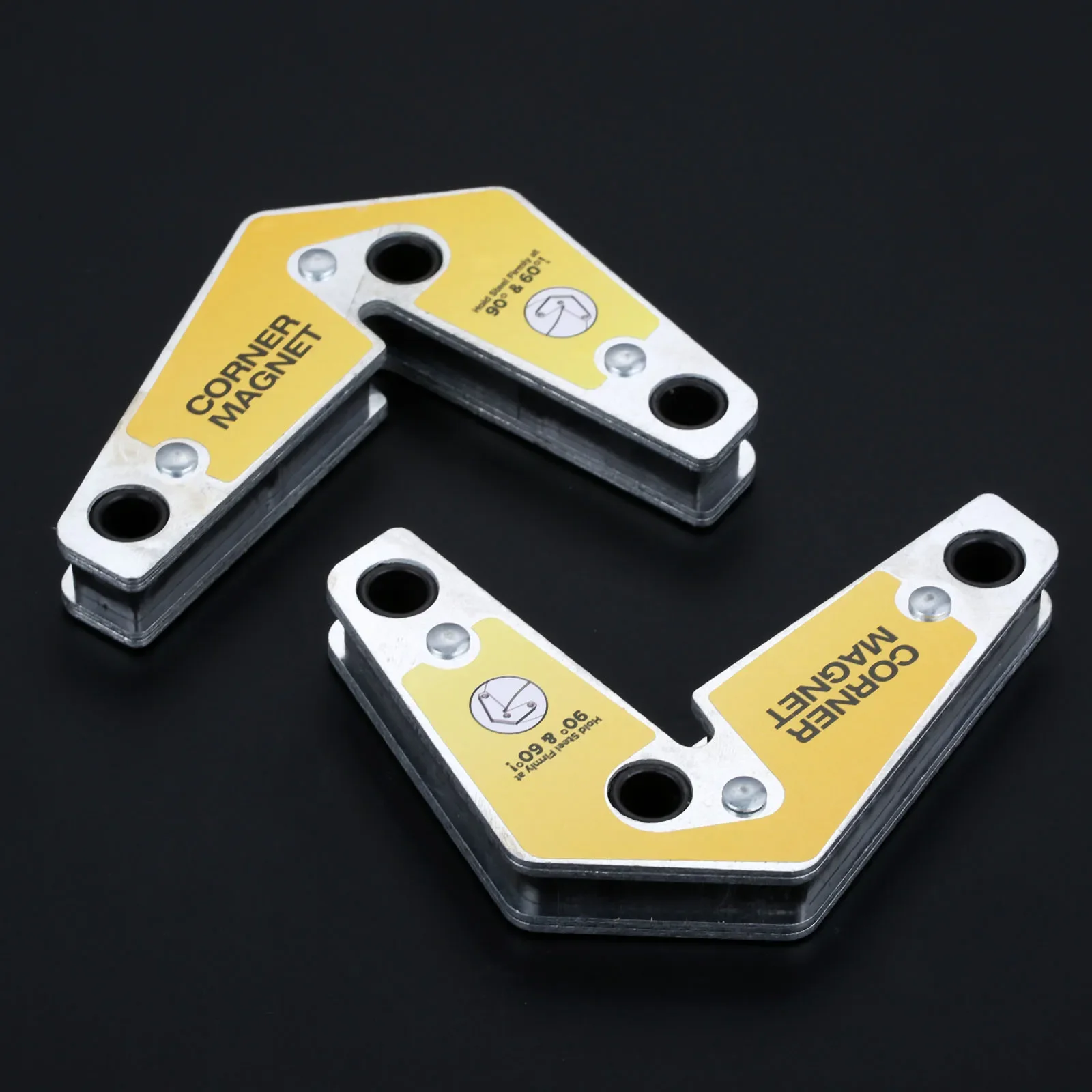 2Pcs Strong Welding Corner Magnet Holder Industrial Internal & External Right Angle Fixator 60 90 Angle Neodymium Magnetic Clamp