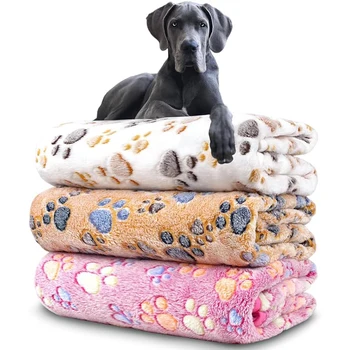 Dog Blankets Cat Soft Fluffy Fleece Pet Blanket Warm Cute Print Design Puppy Kitten Doggy Paw Small 1
