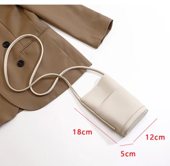 Women Pu Leather Mobile Phone Bag Minimalist Casual Crossbody Bag Fashion Versatile Waterproof Shoulder Bag Pure Color Tote Bags 1