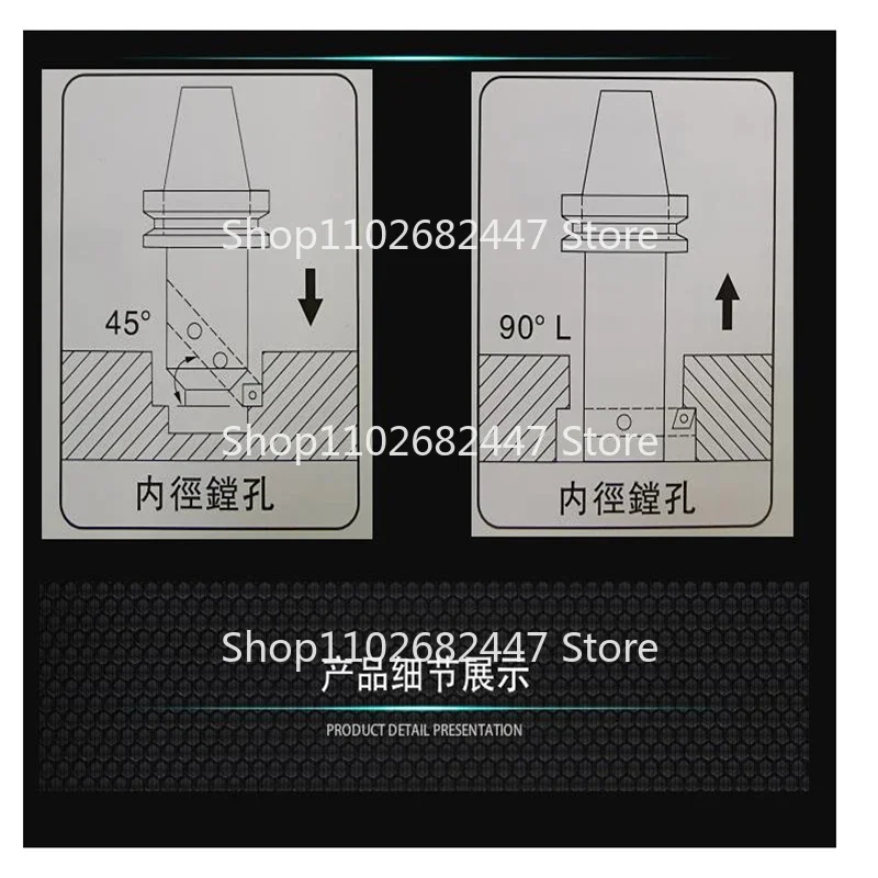 90 &deg; Milling Machine Boring Machine 20*120 Handle Drilling Boring Tool Shank Adjustable Honing Tool Rod