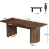 78.7" Extra Long Dining Table for 6-8 People, Large Farmhouse Kitchen Table with Wooden Tabletop, Rustic Style Rectan 2