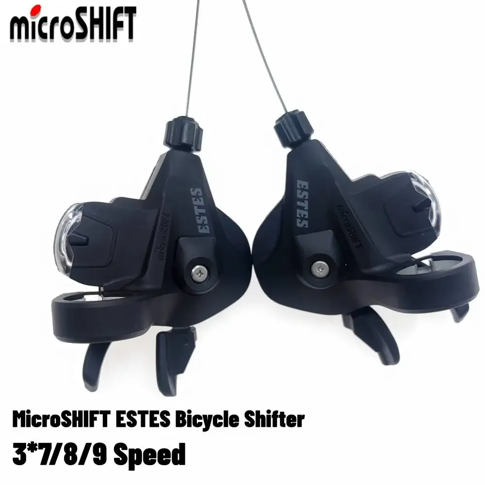 MicroSHIFT TS71 Thumb Shifter Set - 9-Speed Triple With Optical Gear Indicator, Shimano Compatible