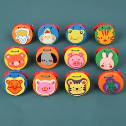 Wooden Orff Percussion Spanish Castanets Instrument Toys Early Education Tool Musical Instrument Percussion Gifts For Boys Girls