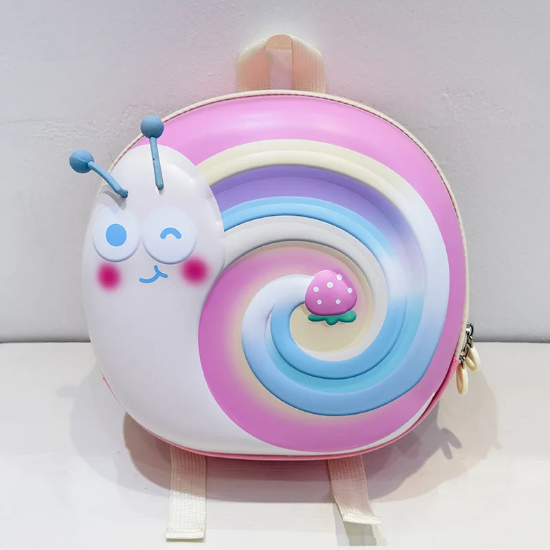 Cute Snail Kids Kindergarten Backpacks Cartoon Children's Boys School Bags Hard Shell Toddler Girls Backpacks for Preschoolers 4