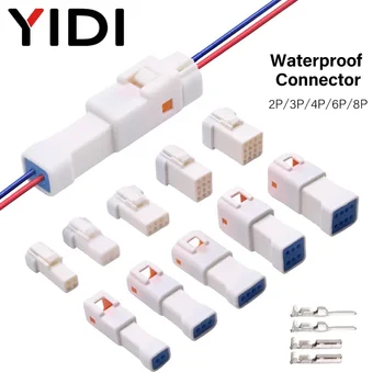 ขั้วต่อสแน็บรถยนต์กันน้ำ5/10เซ็ตขั้วต่อสายขั้วสำหรับเต้ารับตัวเมียตัวผู้ JST jwpf 2 3 4 6 8พิน 1