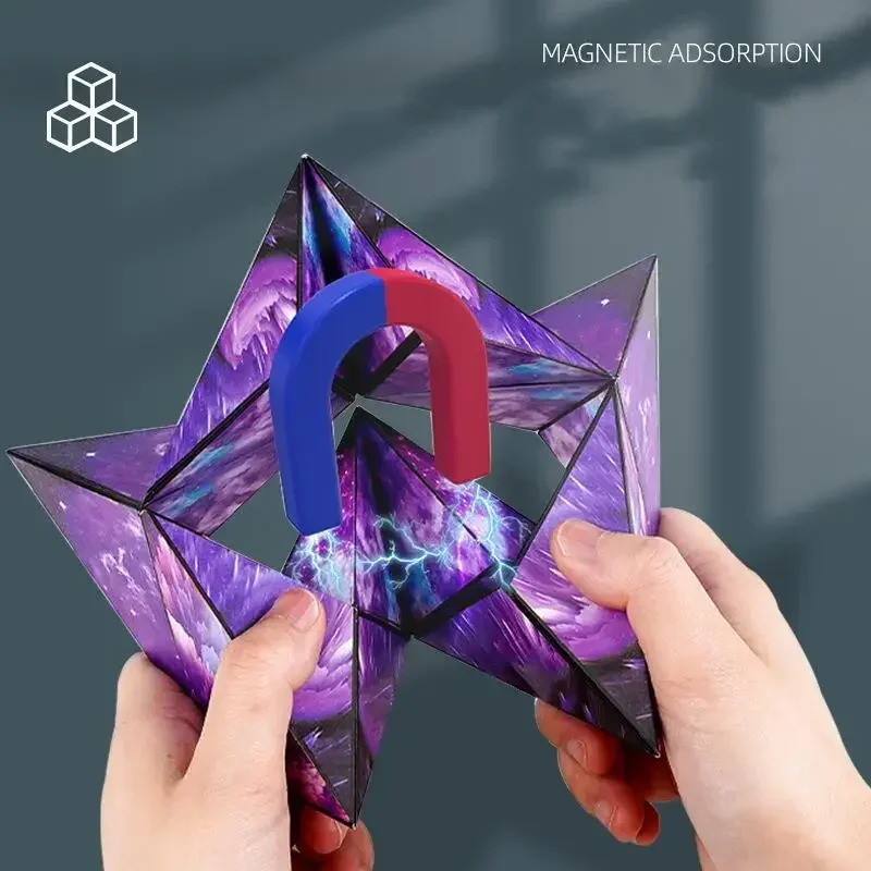 Magic Cube Puzzle 3D Hand Flip Puzzle Cube Kids Stress Reliever Fidget Toy magic cube puzzle puzzle cube magic puzzle toy puzzle toys
