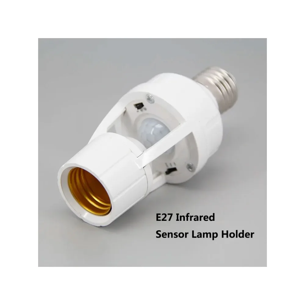 New Adjustable Intelligent Induction Switch Delay Wiring-free E27 Screw-type Pir Motion Sensor Human Body Induction Lamp Holder