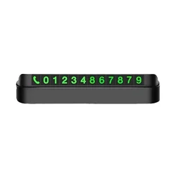 Temporary Hidden Phone Number Parking Plate for Vehicles - Convenient Contact and Relocation Solution (BLACK)