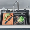 Waterfall Kitchen Sink 304 Stainless Steel With Digital Display Faucet Purified Water Mixer Crane And Wash Cup Tap Kitchen Parts 6