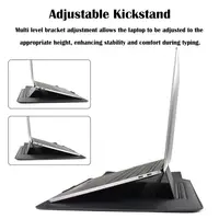 Housse pour ordinateur portable 13 15 pouces avec support, étui en cuir PU pour tablette, sac d'ordinateur Ultrabook antichoc avec tapis de souris pour HP/Dell/Surface 4