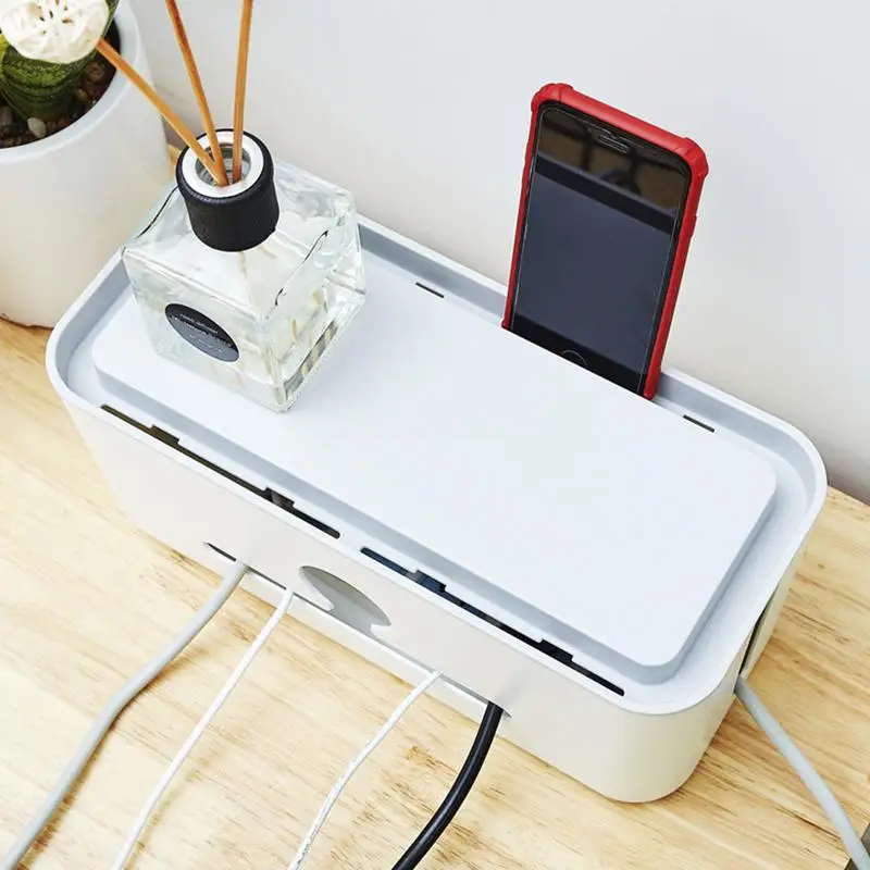 Socket Wire Box Cable Organizer Management Box Dustproof Electrical Outlets Cord Protector For Kitchen Living Room Bedroom