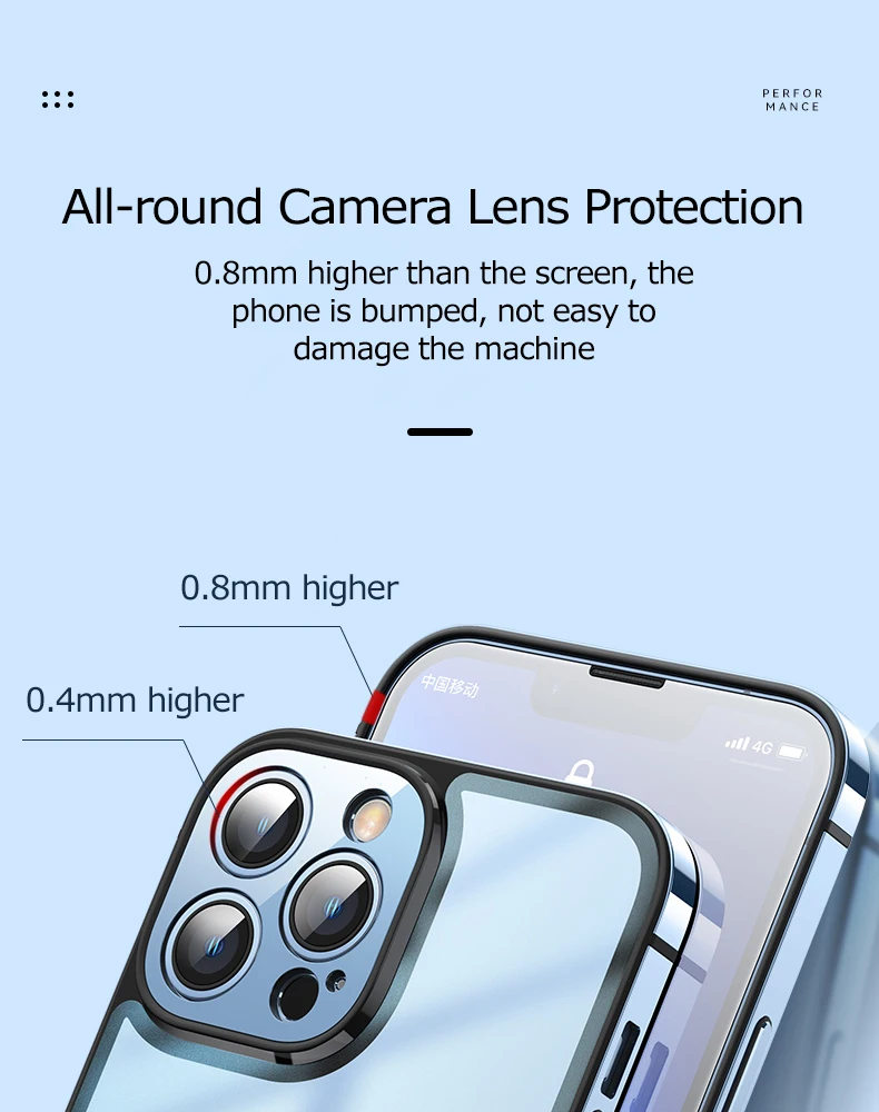iphone 12 pro max clear case Luxury Metal Phone Cases For iPhone 12 13 Pro Max Stainless Steel Frame Transparent Matte Glass Back Cover Metal Lens Protection iphone 12 pro max case