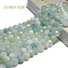 100%Natural Stone Faceted Mix Color Aquamarine Blue Round Gemstone Loose Beads For Jewelry Making DIY Bracelet Necklace 6/8/10MM 2