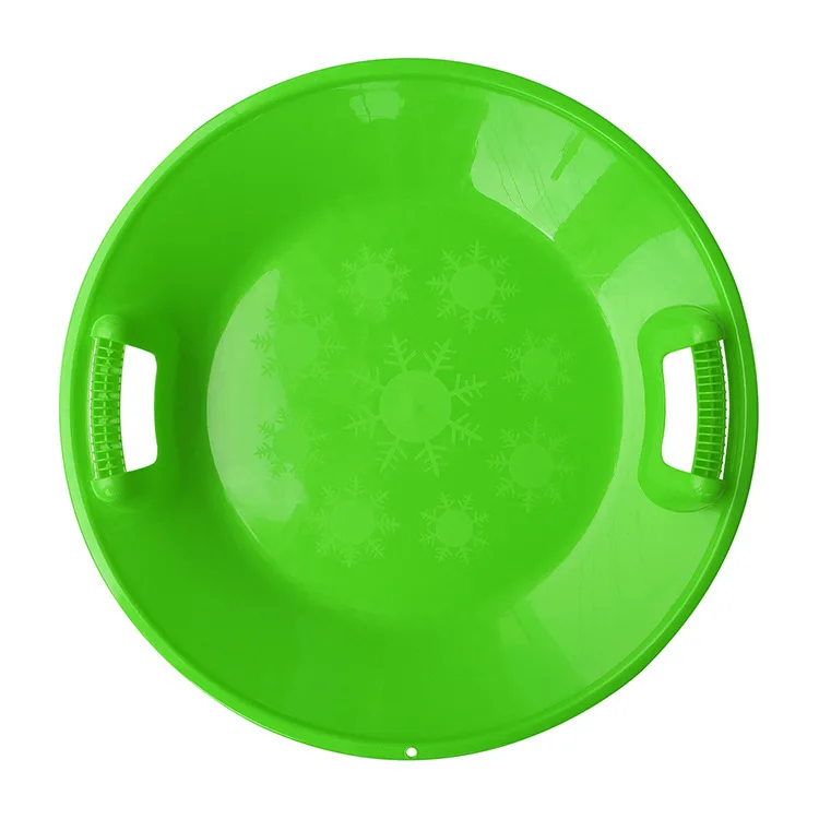 Heavy-Duty Cold Resistant Durable Handles Downhill Saucer Snow Sleds Plastic Winter Outdoor Snow Sledge For Adults And Kids