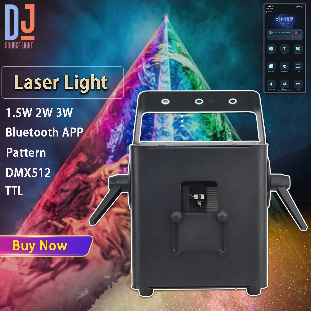 

New Arrival 1.5W 2W 3W RGB 3D Animation Laser Light Beam Pattern Projector DMX512 For DJ Disco Nightclub Bar Stage Effect Lights