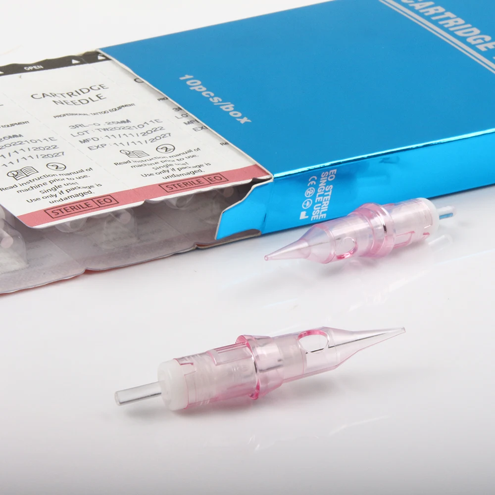 10pcs Sterilized Safety Tattoo Needle Cartridge 10pcs RL/RS Disposable Membrane Makeup Permanent Tattoo Needle For Tattoo Gun