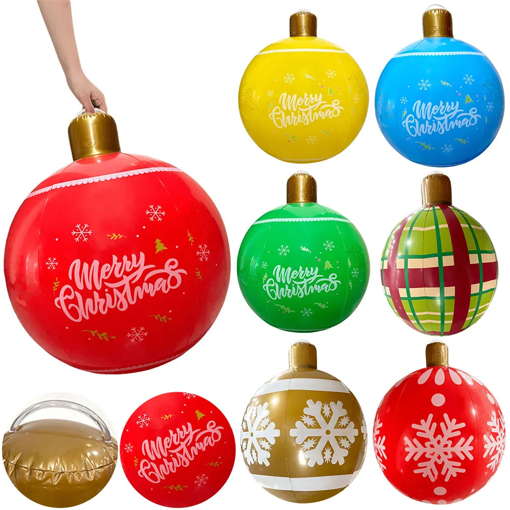 Description Picture 6 of item24 Inch Giant Inflatable Christmas Ball Large Outdoor Decorated Ball New Years Christmas Ornaments Christmas Decorations Ball