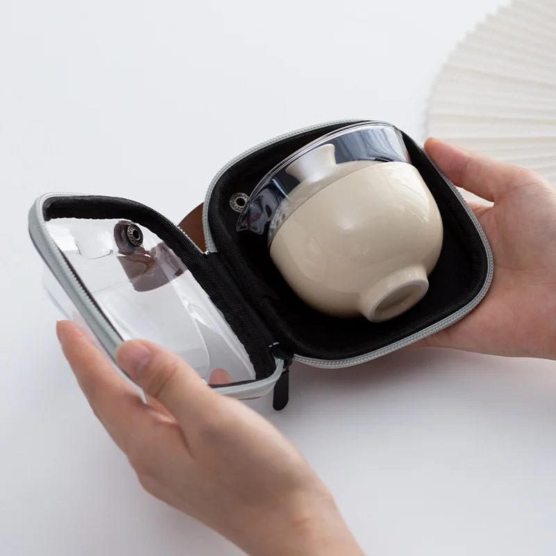 1 Set Teacup Kits Portable Ceramic Teapot Teacups Sake Cup Kung Fu Teapot Tea Mug Travel Car Mini Tea Set Ornament Cup