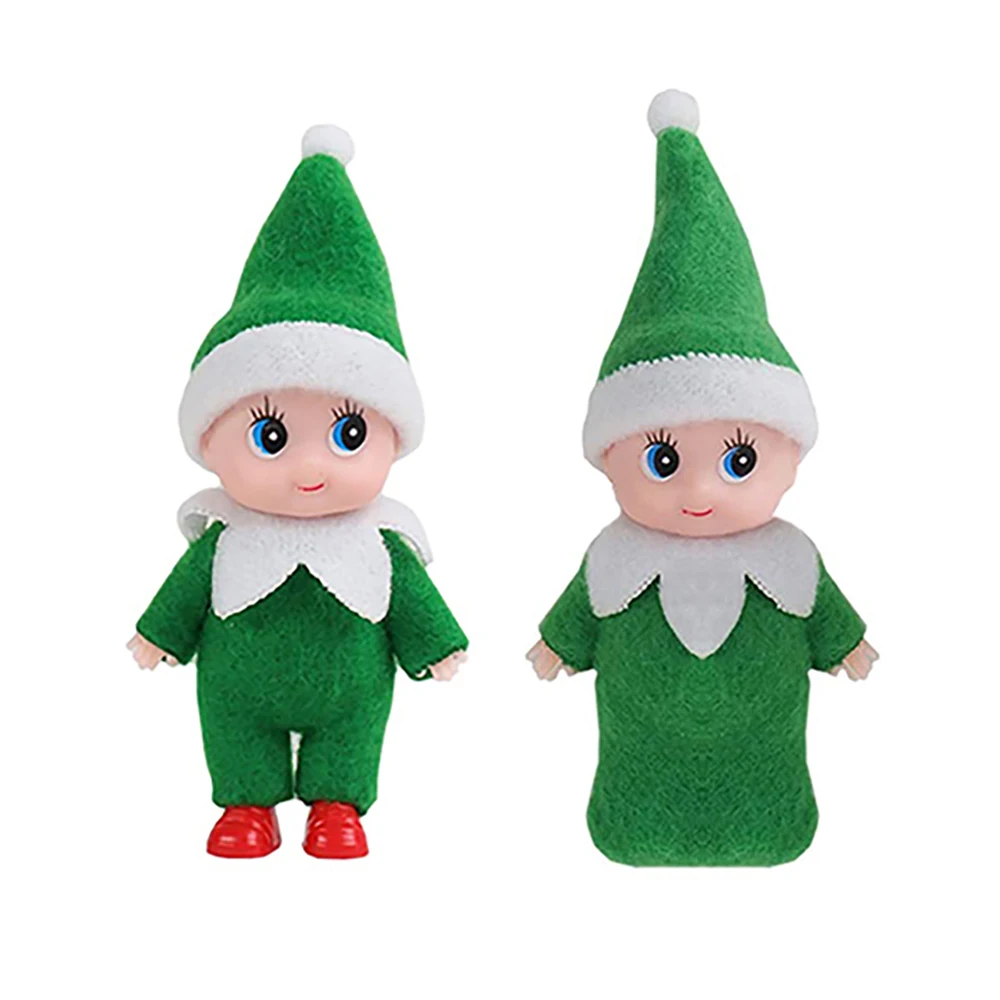 Baby Elf Tiny Toddler Mini Dolls Twins 2 Pcs Set Dollhouse Toy On Shelf Accessori Regalo Di Natale Per Ragazza Ragazzo Bambino Adulto