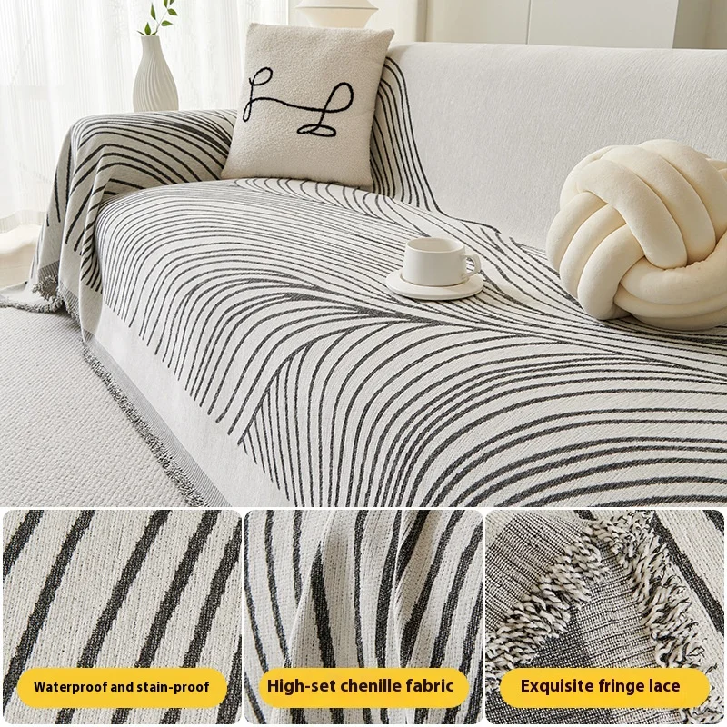 Home Living Room Sofas Towel Sofa Blanket Full Cover 3 Seater 2 Single Sofa Cover Anti-cat Scratch Non-slip 6