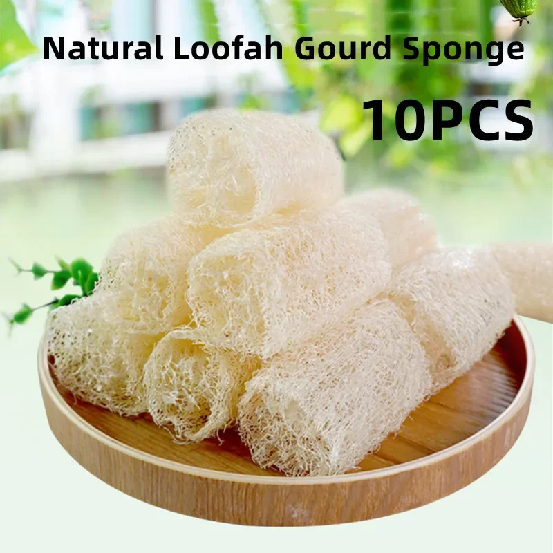 10Pcs-Natural-Loofah-Gourd-Sponge-Bath-Rub-Dishes-Cleaning-Body-Shower ...