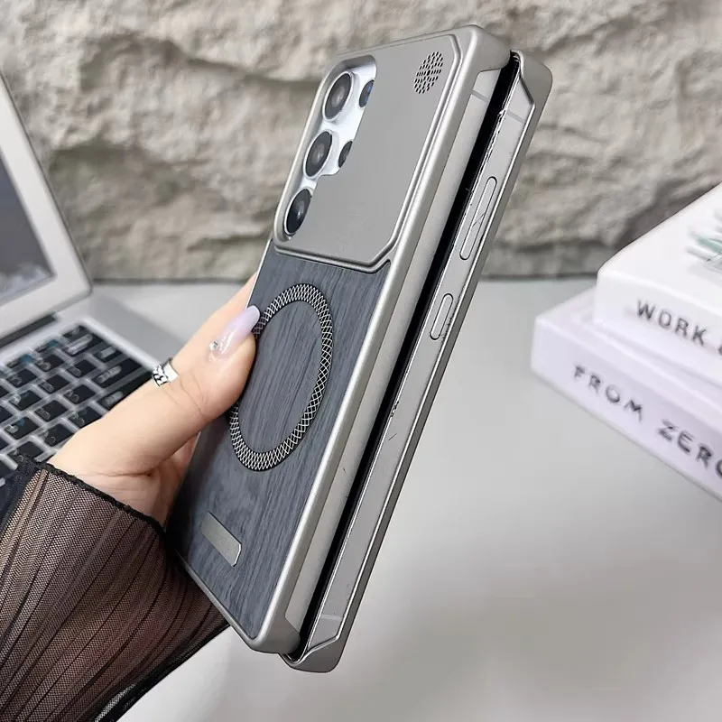 Sleek Frameless Wood Magnetic Phone Case