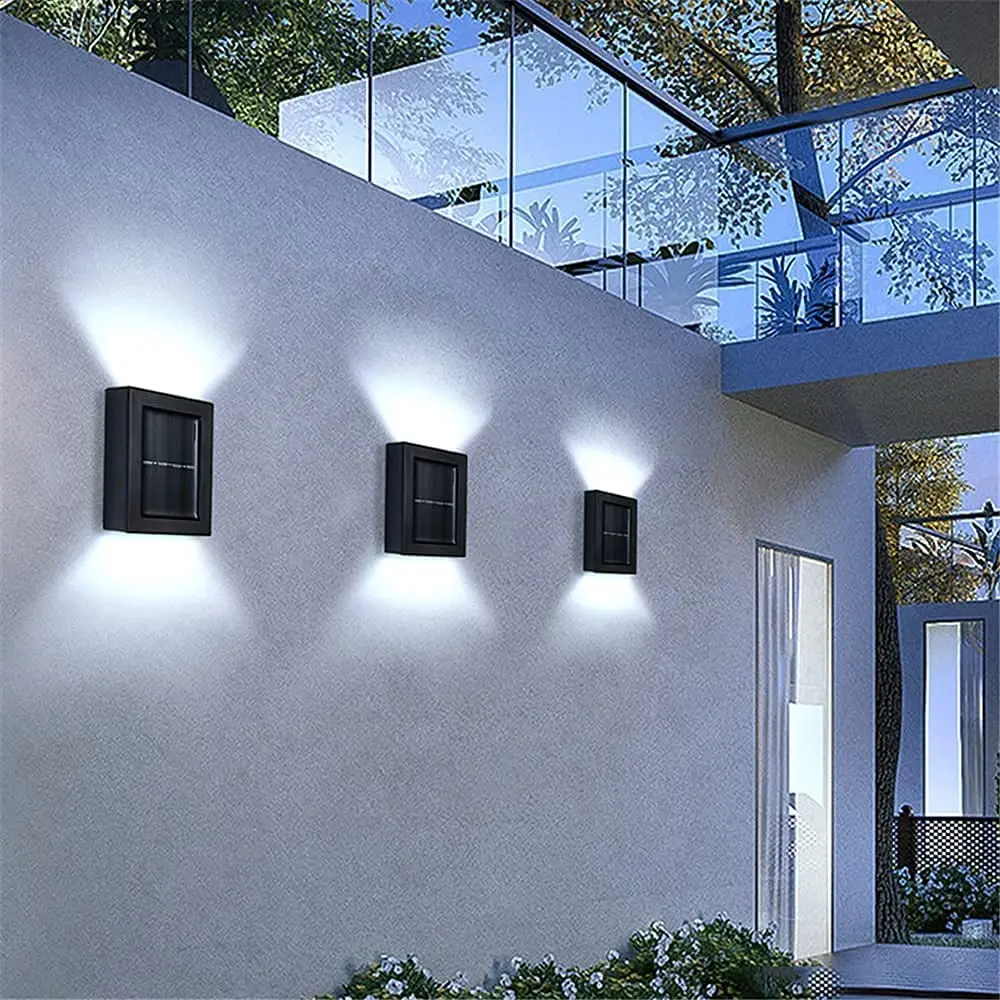 Led Solar Wandlamp Outdoor Zonlicht Up En Down Verlichting IP65 Waterdichte  Lamp Voor Garden Yard Hek Trap Straat Decoraties - AliExpress