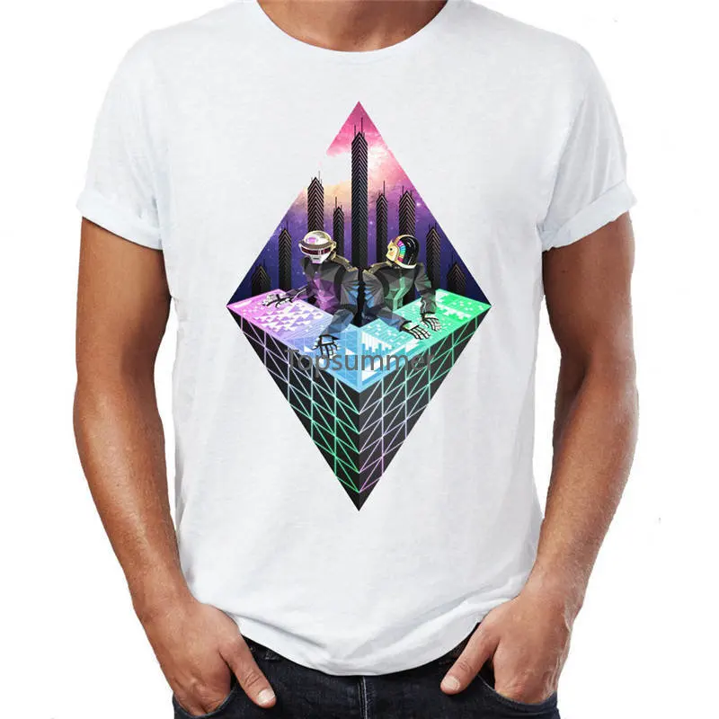 

Button Down Shirts Compression Classic Daft Punk Dj Decks O-Neck Short-Sleeve Mens T Shirts
