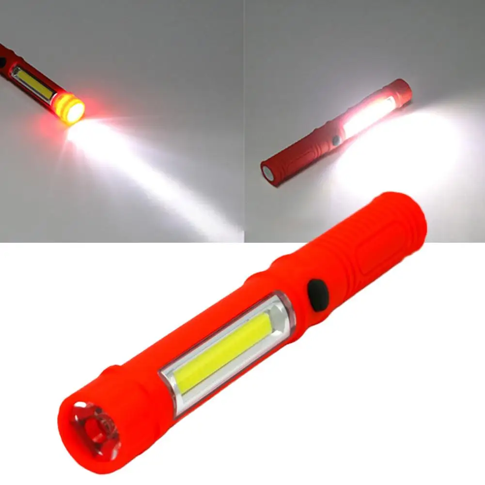 

Светодиодный фонарик Cob Led Portable Plastic Perfect фонарь Lamp с магнитом и зажимом для кемпинга, спорта на открытом воздухе, Led Magne K7j1