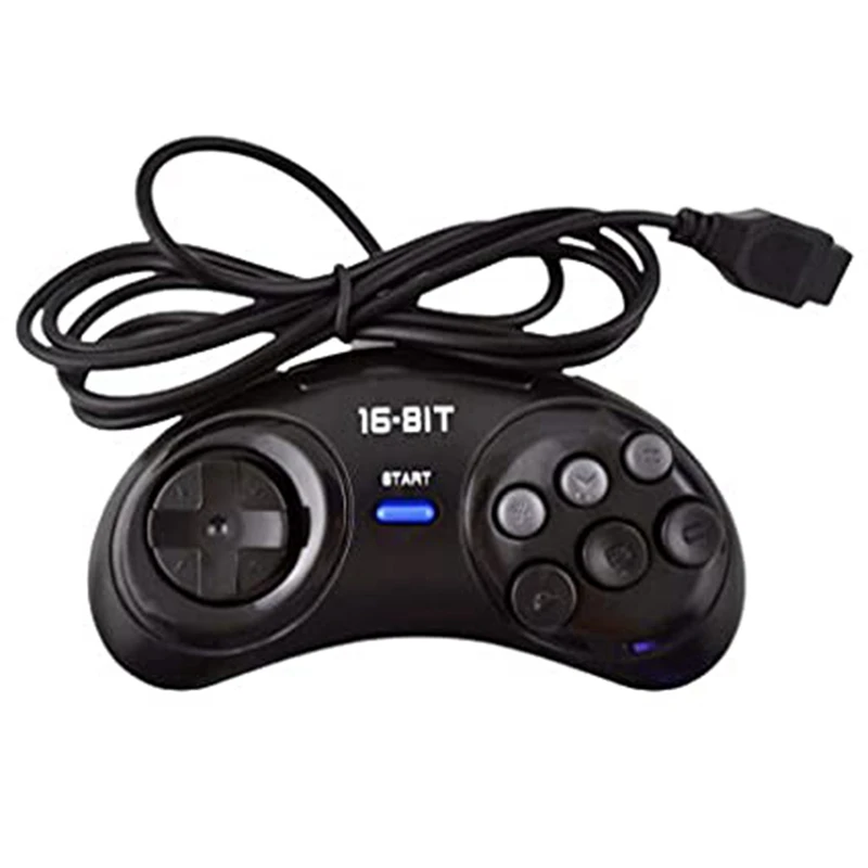 2 Pcs Game Controller for SEGA Genesis for 16 Bit Handle Controller 6 Button Gamepad for SEGA MD Game Accessories