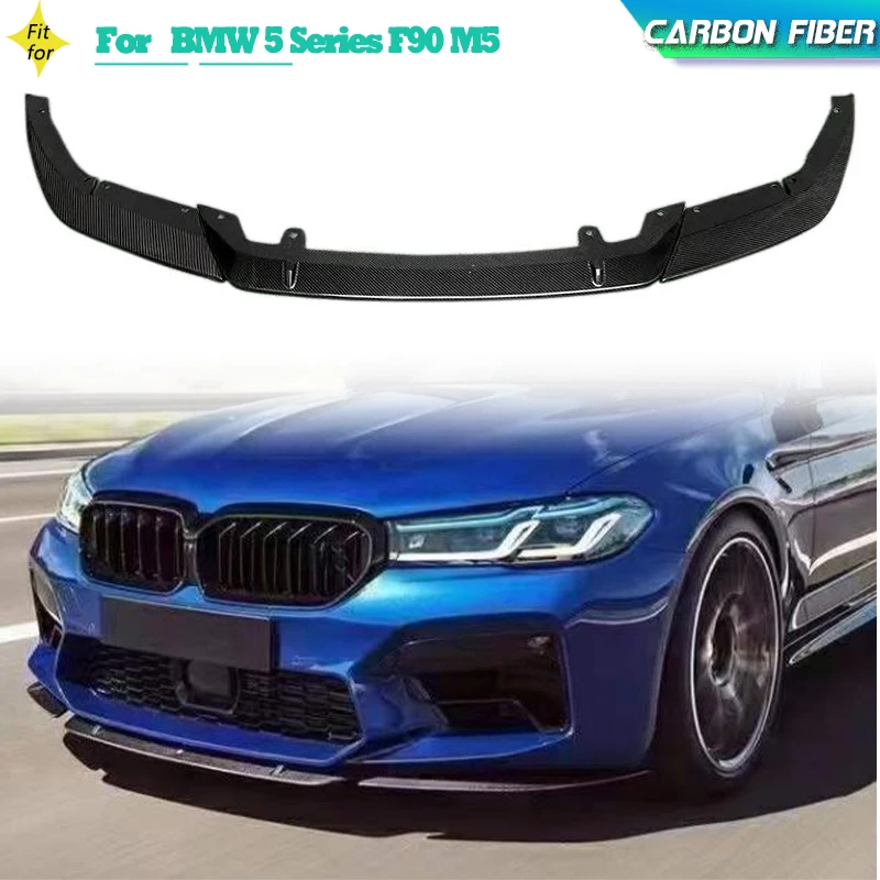 

Carbon Fiber Car Front Bumper Lip Splitters For BMW 5 Series F90 M5 Sedan 4-Door 2021 2022 Racing Front Lip Apron Chin Protector