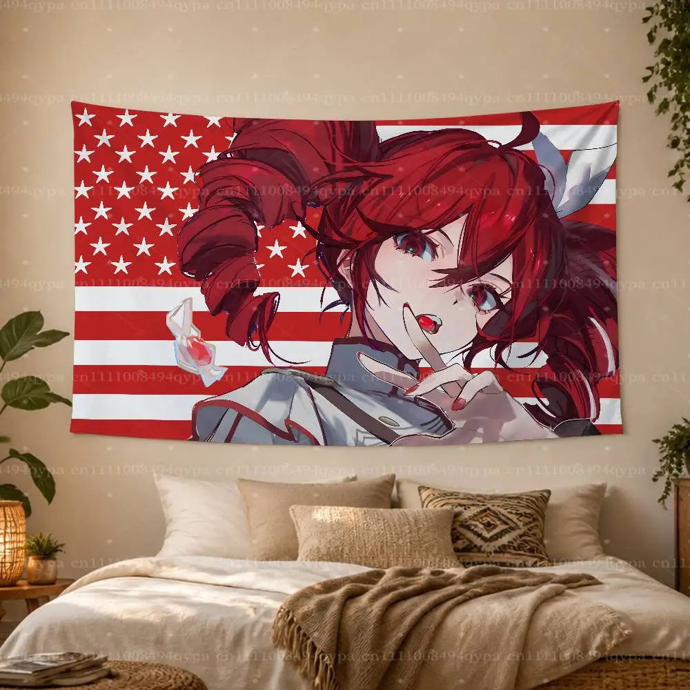 Patriotic Tapestry with Grommets for Wall and Room Decor - Ideal for Dorms, Outdoor Spaces, and Festivals