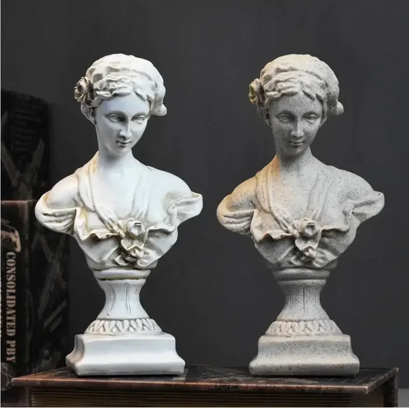 

European Resin Venus Goddess Figurines David Model Sculpture Art Retro Statues Ornament Office Home Furnishing Crafts Decoration